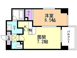 NCウイング菊水 1LDKの間取図画像