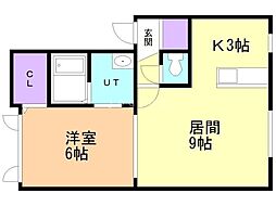 ガーデンテラスネオ 1LDKの間取図画像