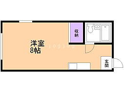 エスポアール白石 ワンルームの間取図画像