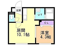 札幌市白石区栄通13丁目マンション 1LDKの間取図画像