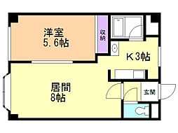 ロリエ菊水 1LDKの間取図画像