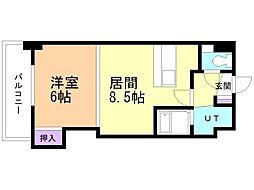 フェアフィールド菊水 1LDKの間取図画像