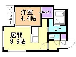 グランヴィレッジ 1LDKの間取図画像