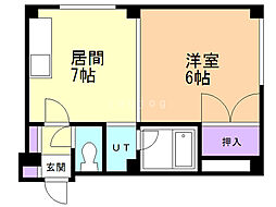 ファミールK 1DKの間取図画像