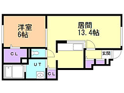 アルページュ 1LDKの間取図画像