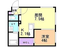 ウインドヒルズ豊平公園 1LDKの間取図画像