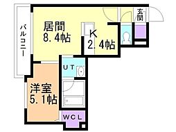 BalboniSette 1LDKの間取図画像