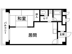 リネット丸友 1LDKの間取図画像