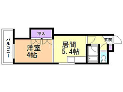 メゾンヤマダ 1DKの間取図画像