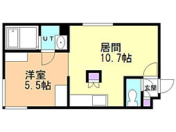 ノルド・フューメ 1LDKの間取図画像