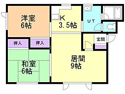 ジャイアン・2 2LDKの間取図画像