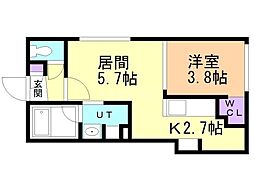 skyfeelan 1LDKの間取図画像