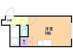 10BOX本郷 ワンルームの間取図画像