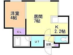 アクティベイト南郷13丁目スクエア 1LDKの間取図画像