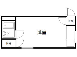 ベルフォート ワンルームの間取図画像