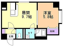 リージェント19 1LDKの間取図画像