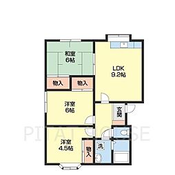 ファミリーばーべな 1階3LDKの間取り