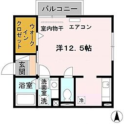 あーばんはいつ神前（コウザキ）　Ａ棟 2階ワンルームの間取り