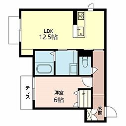 ベレオ本町 1階1LDKの間取り