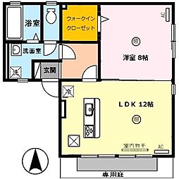 ガーデン・シャトレi 1LDKの間取図画像