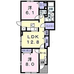 コートデマグノリア3 2LDKの間取図画像