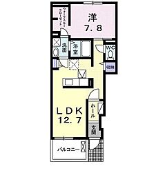 ラ・ルーチェ 1LDKの間取図画像