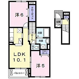 セイバリーブリーズ 2LDKの間取図画像