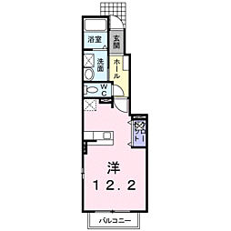 プロッシモ・ジョイ3 ワンルームの間取図画像