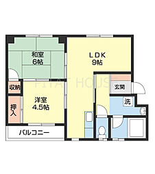 ハイツカクト 2DKの間取図画像