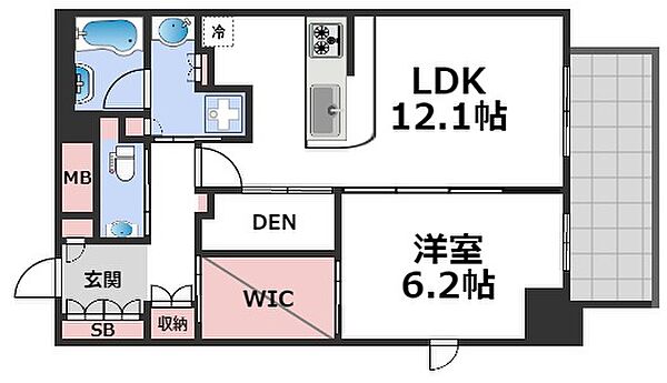 Dimus北浜 ｜大阪府大阪市中央区高麗橋1丁目(賃貸マンション1LDK・14階・50.85㎡)の写真 その2