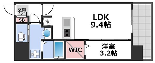 セレニテ堺筋本町プリエ ｜大阪府大阪市中央区南久宝寺町1丁目(賃貸マンション1LDK・12階・34.68㎡)の写真 その2