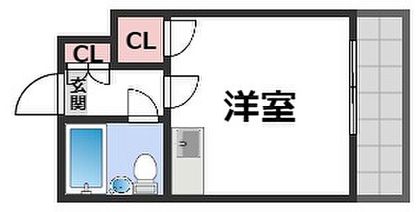 EPO長堀レジデンスII ｜大阪府大阪市西区北堀江2丁目(賃貸マンション1R・10階・17.51㎡)の写真 その2