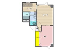 佐々木マンション2 1LDKの間取図画像