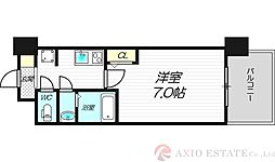 セレニテ新大阪プリエ 14階1Kの間取り