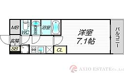 S-RESIDENCE新大阪駅前 14階1Kの間取り