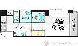 アネシス新大阪 6階1Kの間取り