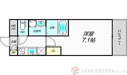AILE上新庄 2階1Kの間取り