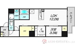 facile vaieur 7階1LDKの間取り