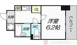 パラシオ塚本II 7階1Kの間取り