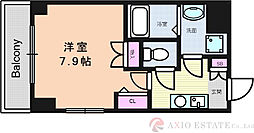 アーデン江坂III 6階1Kの間取り