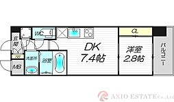 セレニテ江坂ミラク 6階1DKの間取り