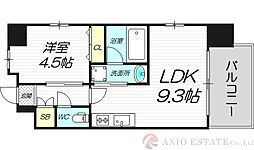 レオングラン新大阪レジデンス 11階1LDKの間取り
