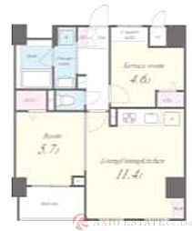 Ｄeux Serenite 1階2LDKの間取り