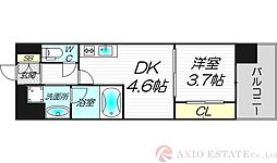 EL-Sia Shin-Osaka 7階1DKの間取り