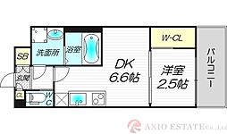 セレニテ三国プリエ 1DKの間取図画像