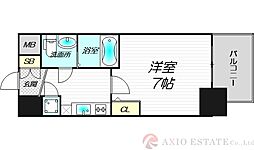 アドバンス新大阪ラシュレ 1Kの間取図画像