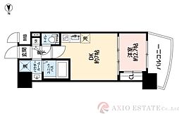 プレサンス江坂ベルフィーヌ 1DKの間取図画像