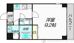 プライムコート新大阪 1Kの間取図画像