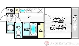 プレサンス新大阪クレスタ 1Kの間取図画像