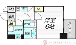 エスリード新大阪グランファースト 1Kの間取図画像